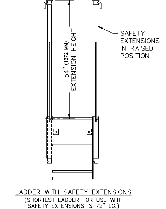 Ladders with Safety Extension